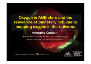 Oxygen production on the AGB and the relevance of planetary