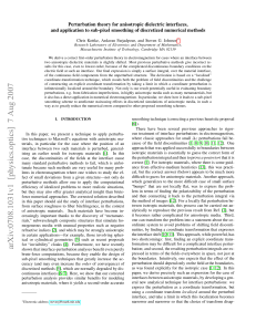 Perturbation theory for anisotropic dielectric interfaces, and