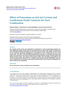 Effect of Potassium on Sol-Gel Cerium and Lanthanum Oxide