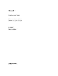 Oracle 9i Database Getting Started, Release 2 (9.2)