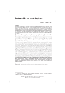 Business ethics and moral skepticism