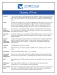 Glossary of Terms - Centennial Water District