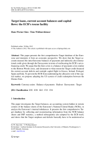 Target loans, current account balances and capital flows: the ECB`s