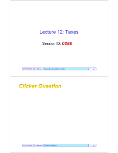 Lecture 12: Taxes