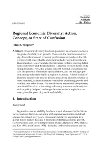 Regional Economic Diversity: Action, Concept