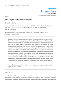 The Origins of Human Modernity