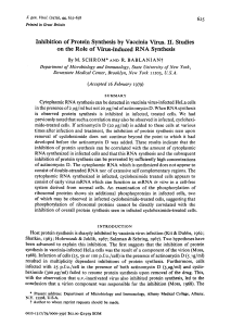 Inhibition of Protein Synthesis by Vaccinia Virus. II. Studies on the