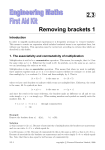 2.3 Removing brackets 1