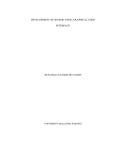 development of sensor using graphical user interface