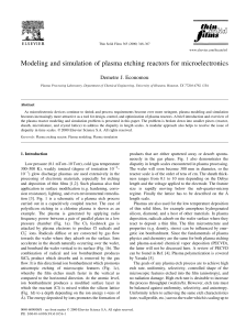 Modeling and simulation of plasma etching reactors for