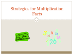 Strategies for Multiplication Facts