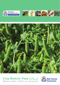 Peas, vining, processed 2016 (Category 2)