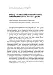 Dietary Fat Intake of European Countries in the Mediterranean Area