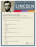 Lincoln Extra Credit Worksheet - Washington