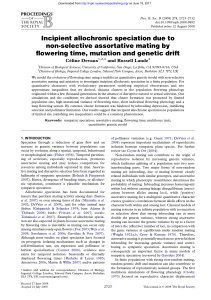 Incipient allochronic speciation due to non