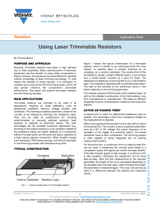 Using Laser Trimmable Resistors
