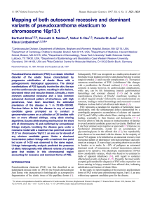 Mapping of both autosomal recessive and dominant variants of