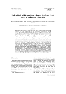 Hydrochloric acid from chlorocarbons: a significant global