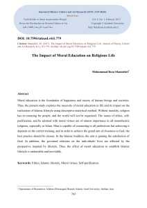 The Impact of Moral Education on Religious Life