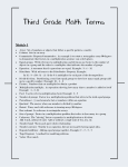 3rd Grade ENY Math Terms