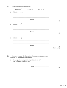 Standard Form practice