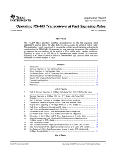 Operating RS-485 Transceivers at Fast