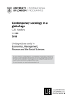 Contemporary sociology in a global age