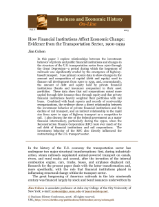 How Financial Institutions Affect Economic Change: Evidence from