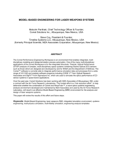 model-based engineering for laser weapons