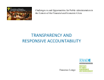 TRANSPARENCY AND RESPONSIVE ACCOUNTABILITY