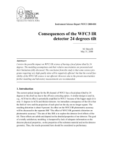 Consequences of the WFC3 IR detector 24 degrees tilt