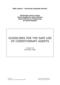 Guidelines for the safe use of chemotherapy agents V9 2 Nov 2009