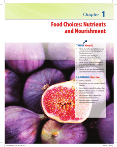 Food Choices: Nutrients and Nourishment