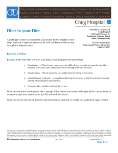 Fiber in your Diet