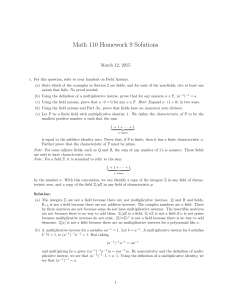 Math 110 Homework 9 Solutions