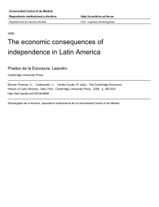 The economic consequences of independence in Latin America