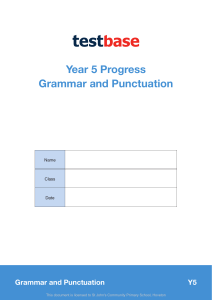 Grammar progress test - St. John`s Community Primary School