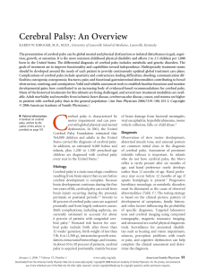 Cerebral Palsy: An Overview