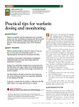 Practical tips for warfarin dosing and monitoring