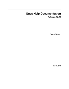 Qucs Help Documentation