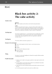Black box activity 2: The cube activity