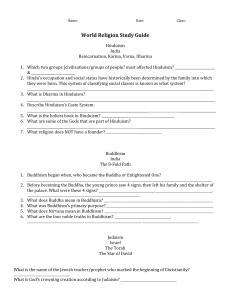 WR Study Guide - Davis` World Studies Class