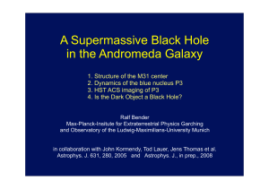 A Supermassive Black Hole in the Andromeda Galaxy