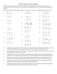 Math 123 Chapter 4 Review Worksheet For extra credit, turn in your