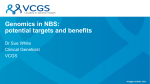 Genomics in NBS: potential targets and benefits