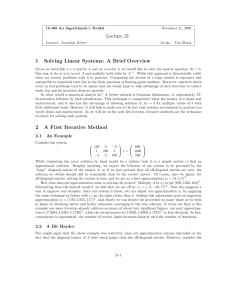 Iterative methods to solve linear systems, steepest descent