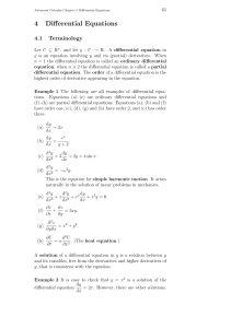 Notes 4 Differential Equations