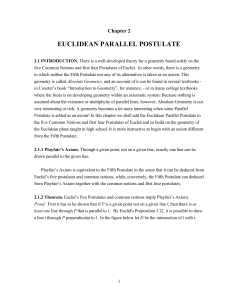 euclidean parallel postulate