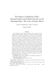 The Impact of Monetary Policy Announcements