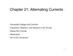 Chapter 21: Alternating Currents